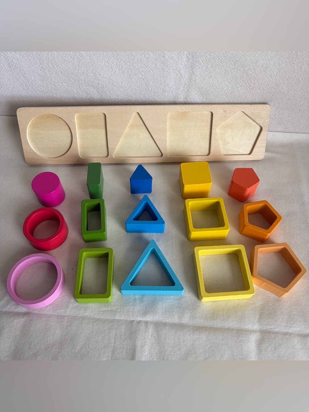 Montessori Wooden Sorting and Stacking Puzzle toy